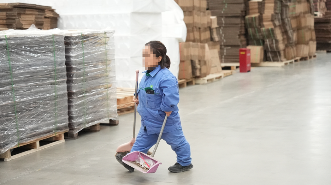 Employees working in an inclusive factory environment