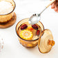 Sienna Glow Amber Glass Mini Casserole Pot with Lid