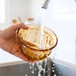 Sienna Glow Amber Glass Mini Casserole Pot with Lid