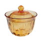 Sienna Glow Amber Glass Mini Casserole Pot with Lid