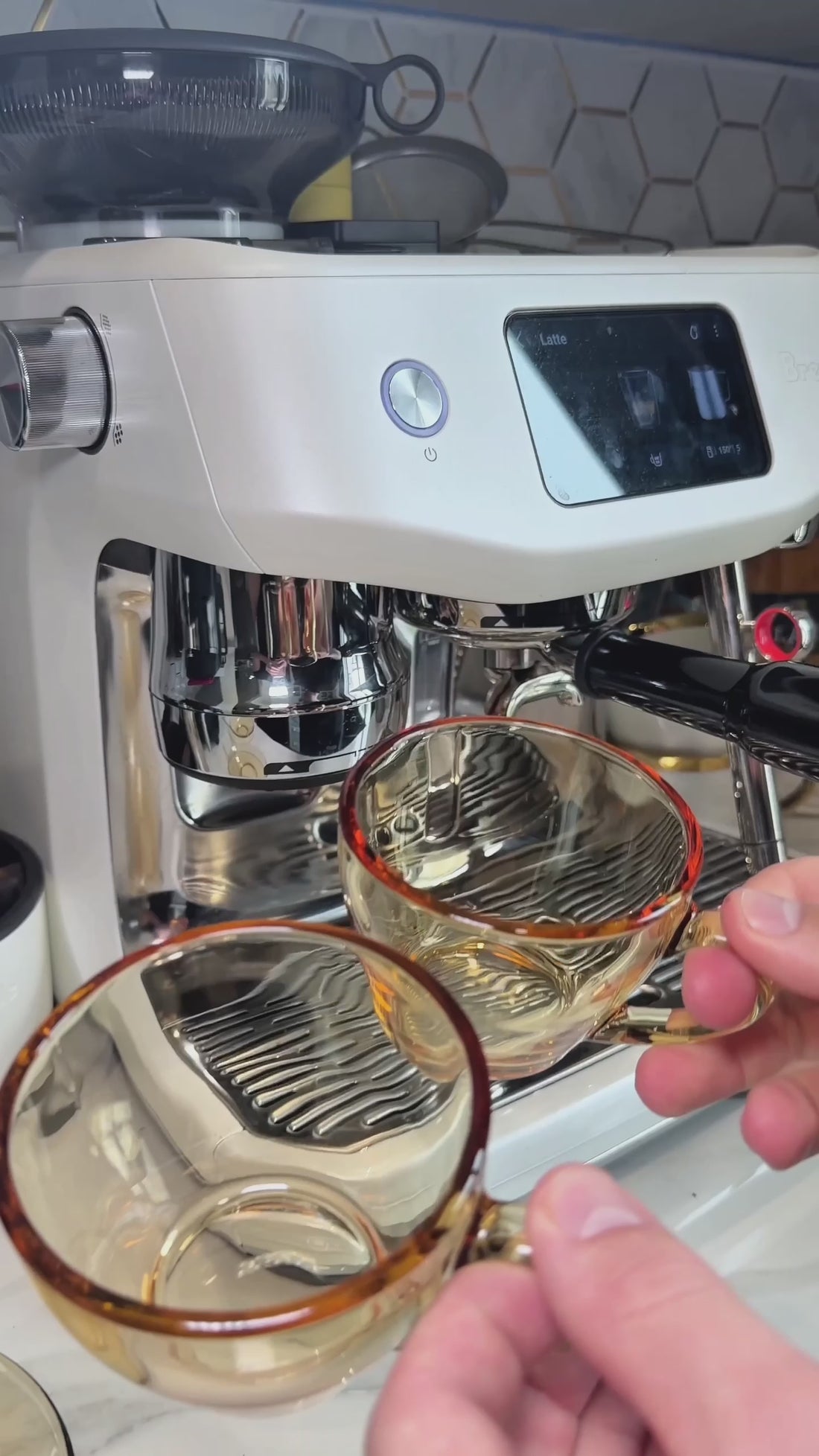 Sienna Glow Artisan Amber Coffee Cup & Saucer Set