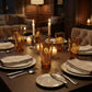 Sienna Glow amber borosilicate glass tumbler with gold Cupid decal available in 12oz and 17oz sizes.SOLA & SIENNA