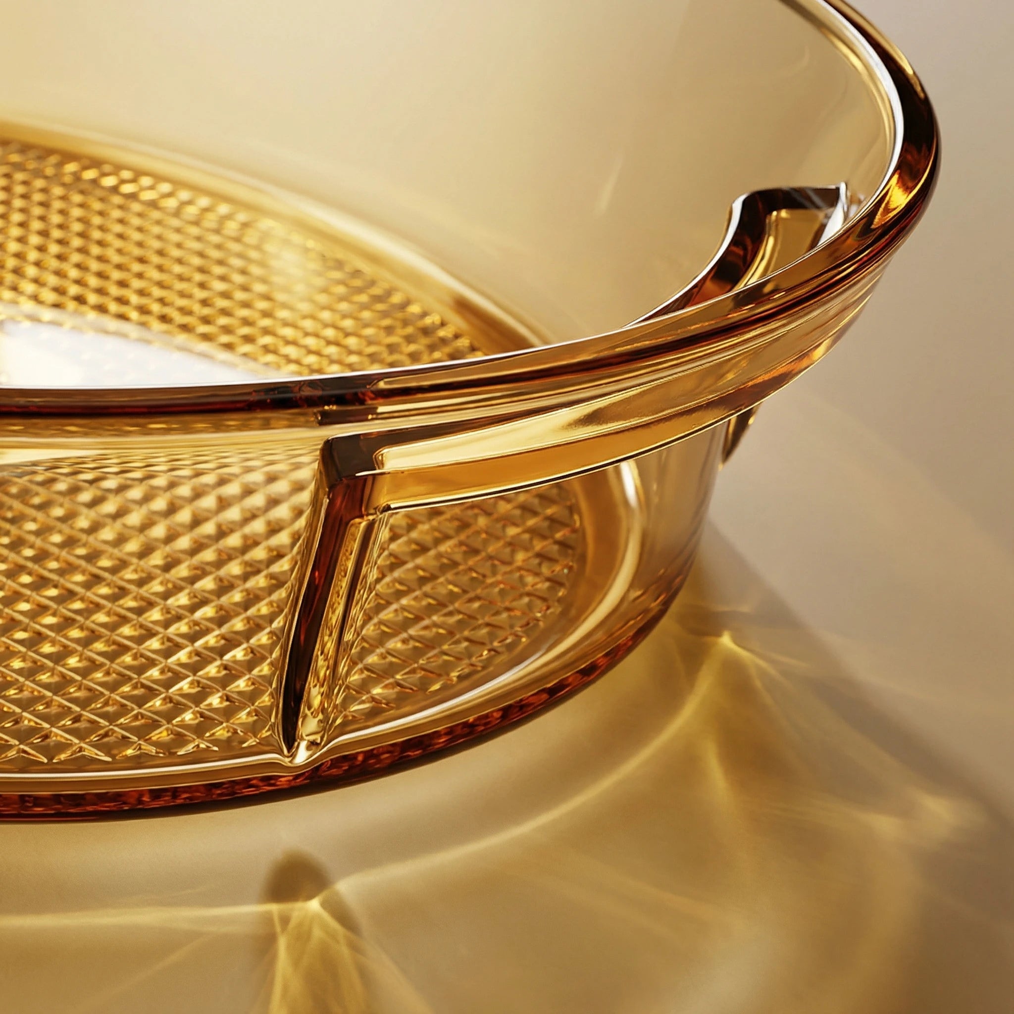 Sienna Glow high borosilicate amber glass oval baker for oven to table serving in 1.8qt and 2.7qt capacities.