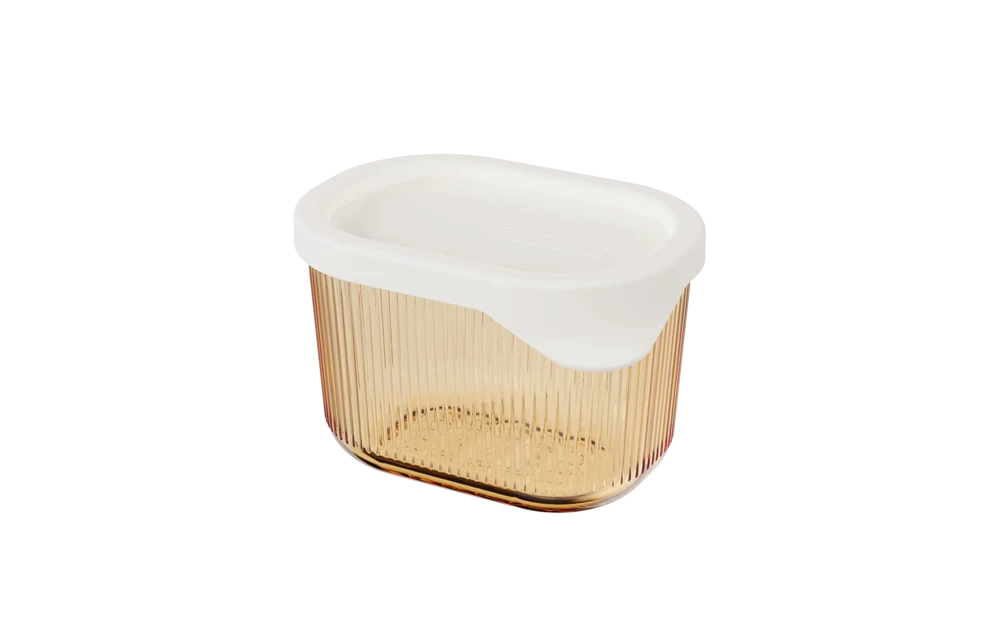 Rectangular Ribbed Food Container