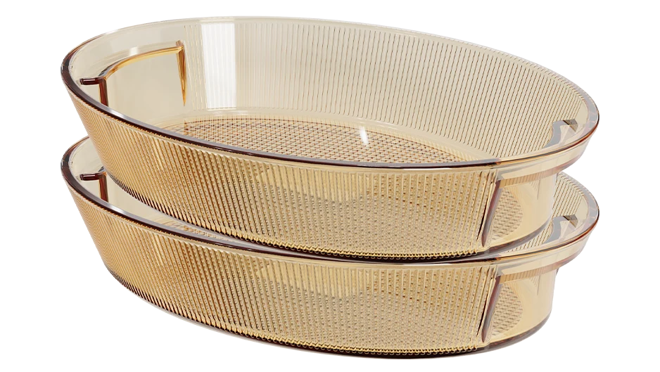 Oval Ribbed Baking Dish