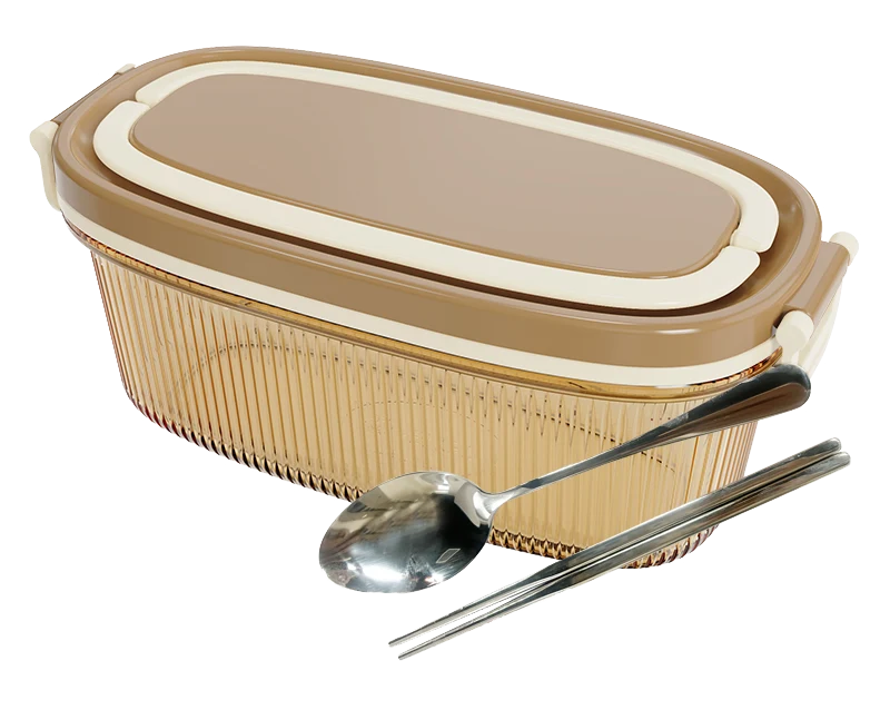 Oval Ribbed Lunch Container