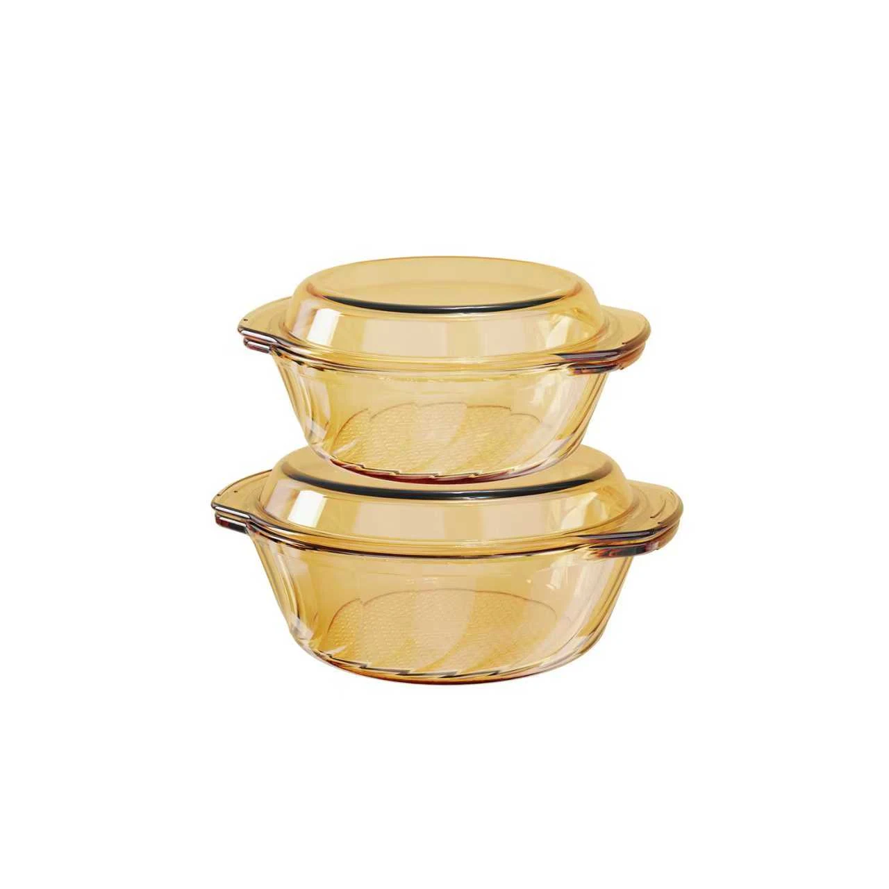 Spiral Glass Casserole Set