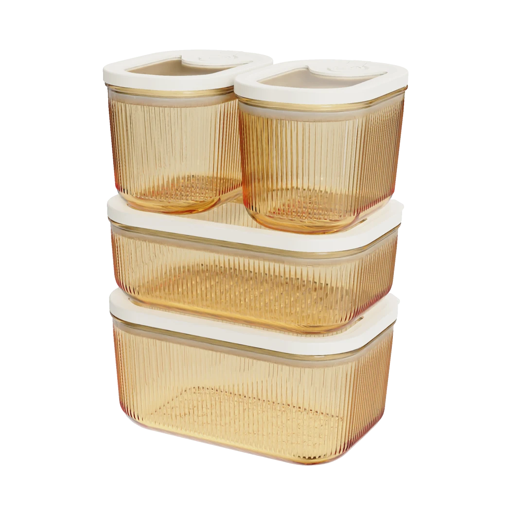 Rectangular Ribbed Food Container