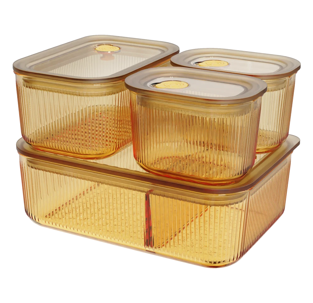 Rectangular Ribbed Food Container