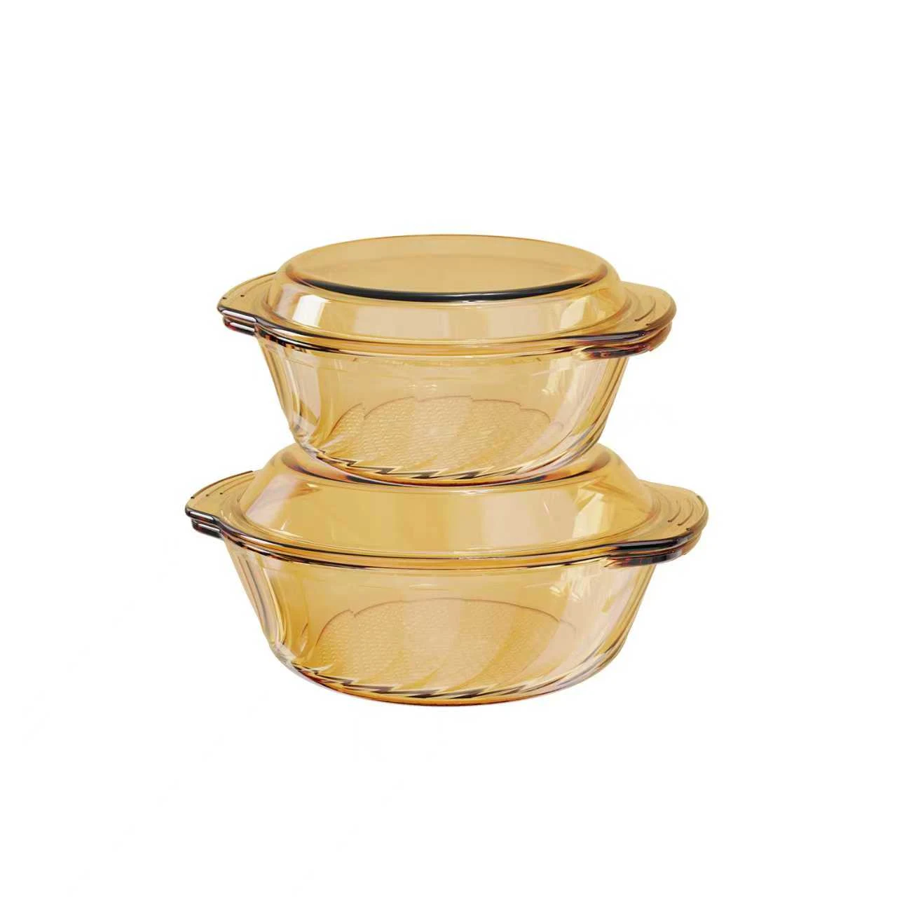 Spiral Glass Casserole Set