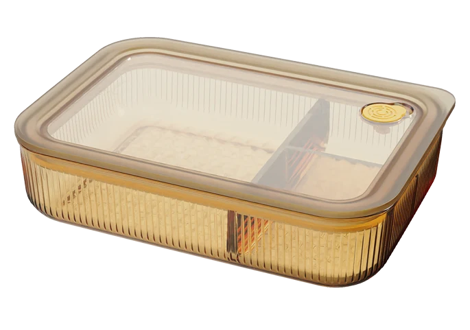 Rectangular Ribbed Food Container