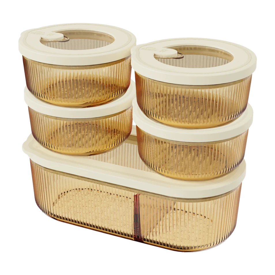 Round Ribbed Food Container
