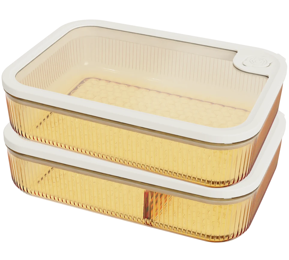 Rectangular Ribbed Food Container