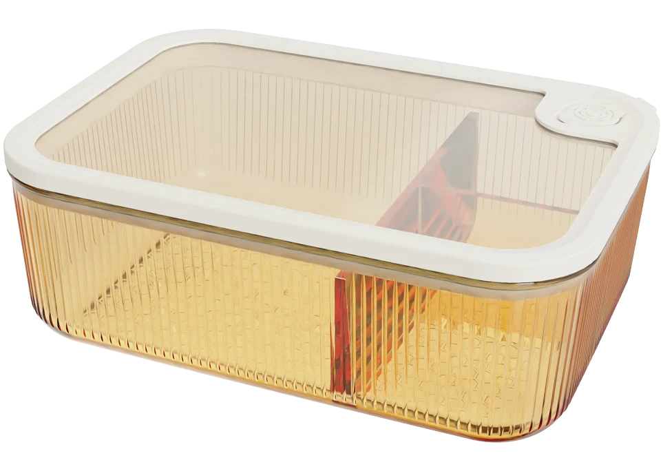 Rectangular Ribbed Food Container