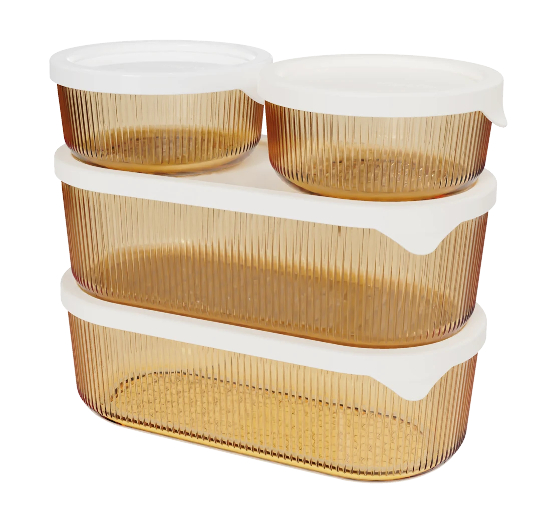 Round Ribbed Food Container