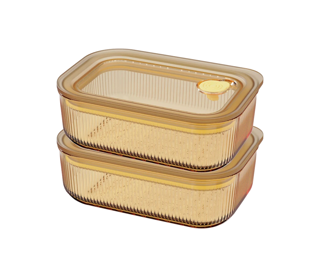 Rectangular Ribbed Food Container