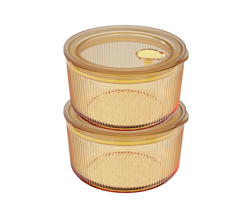 Round Ribbed Food Container