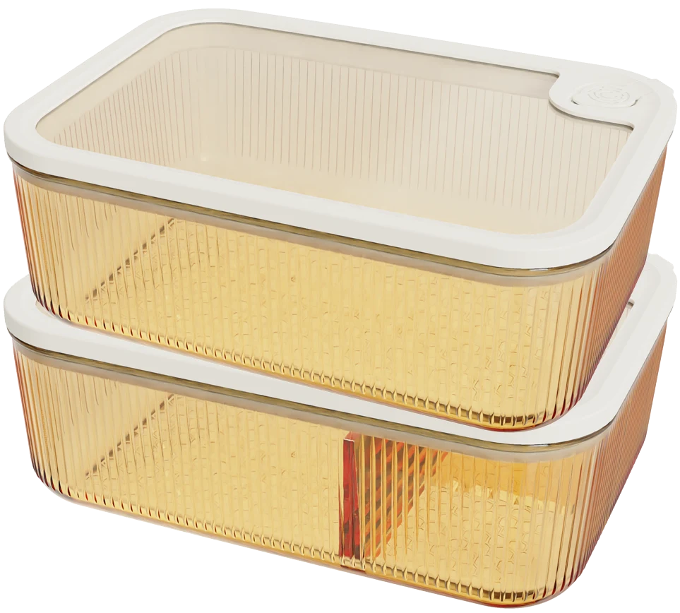 Rectangular Ribbed Food Container