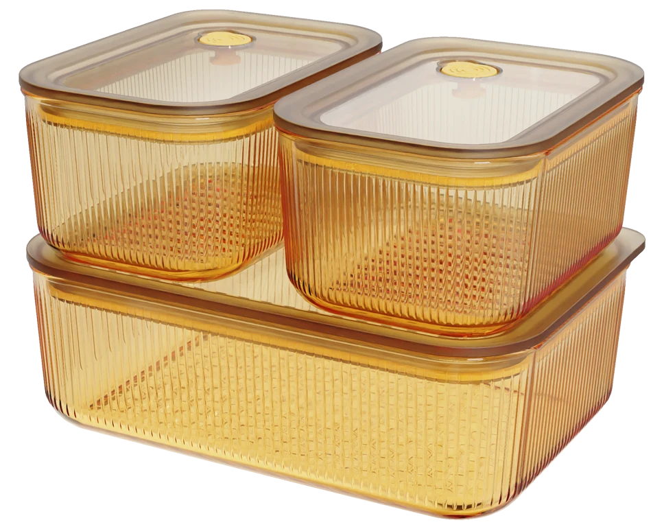 Rectangular Ribbed Food Container