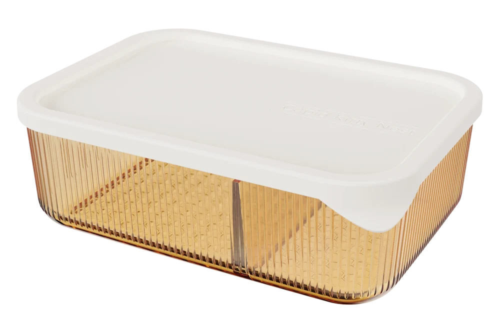 Rectangular Ribbed Food Container