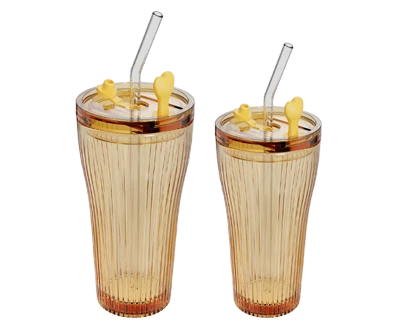 Ribbed Glass Tumbler