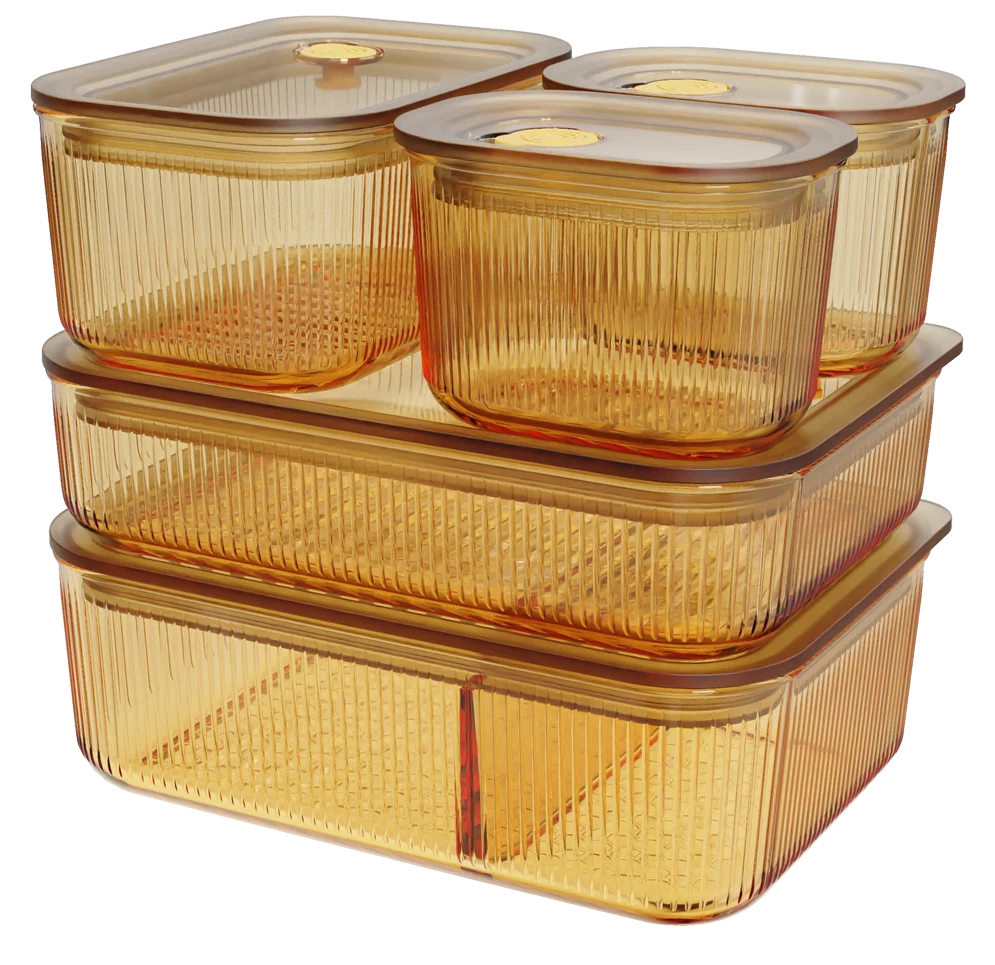 Rectangular Ribbed Food Container