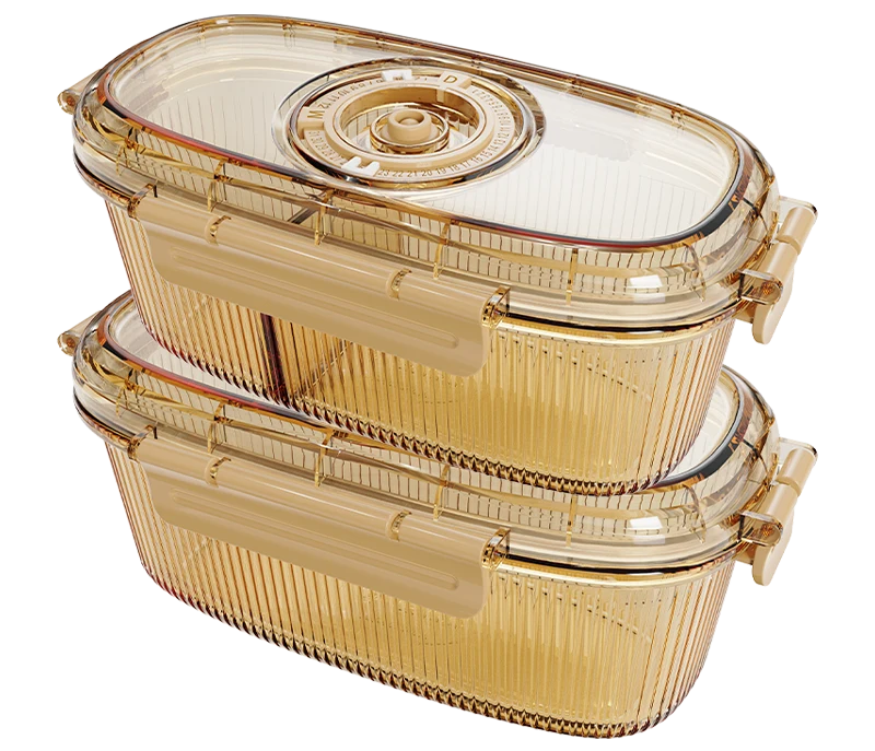 Oval Ribbed Food Container