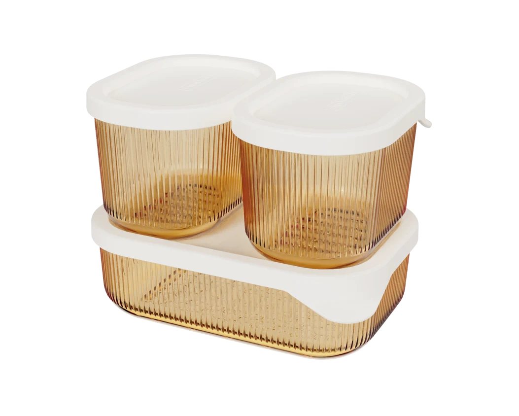 Rectangular Ribbed Food Container
