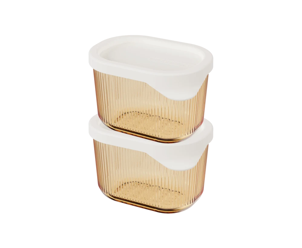 Rectangular Ribbed Food Container