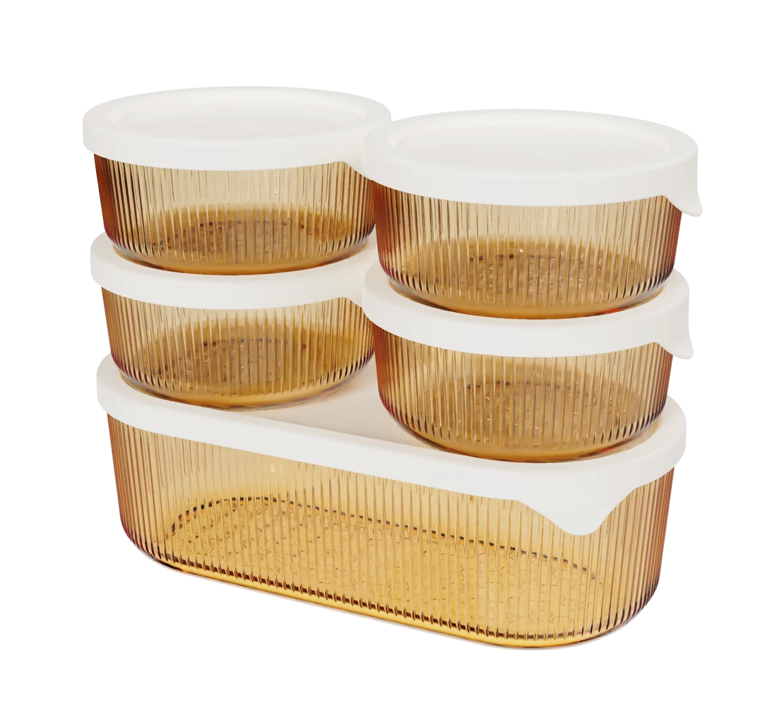Round Ribbed Food Container
