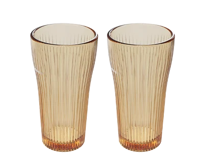Ribbed Glass Tumbler