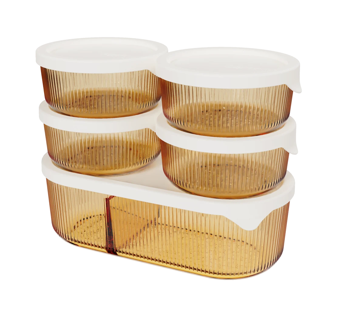Round Ribbed Food Container