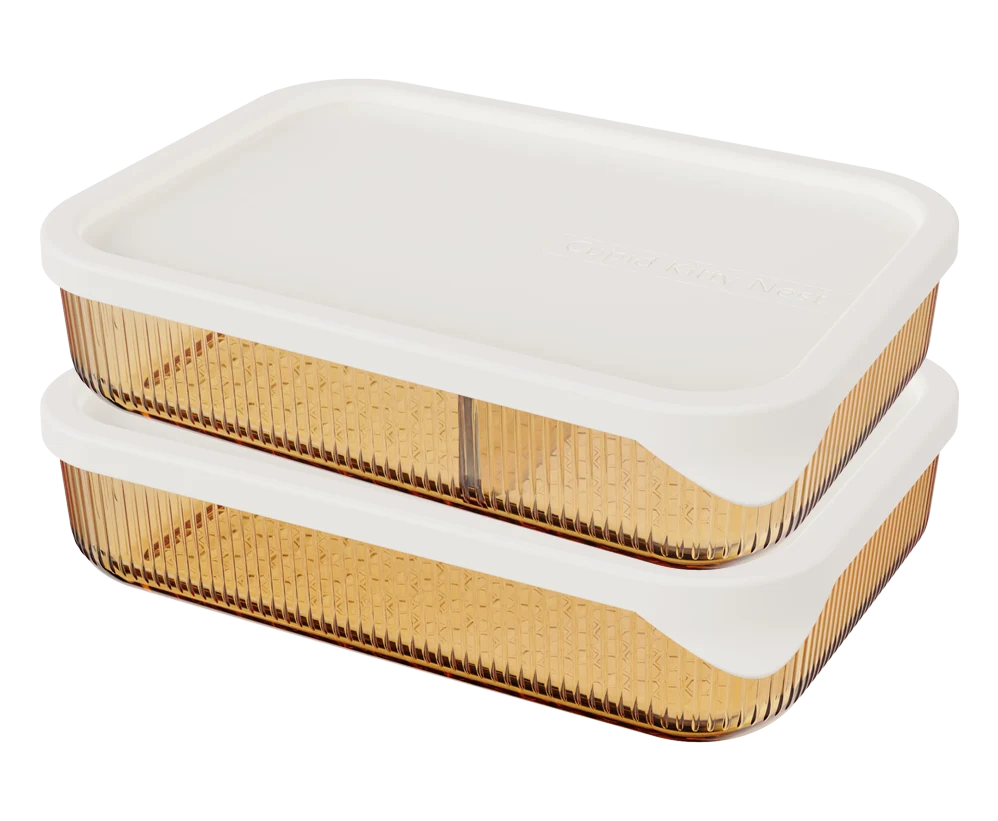 Rectangular Ribbed Food Container