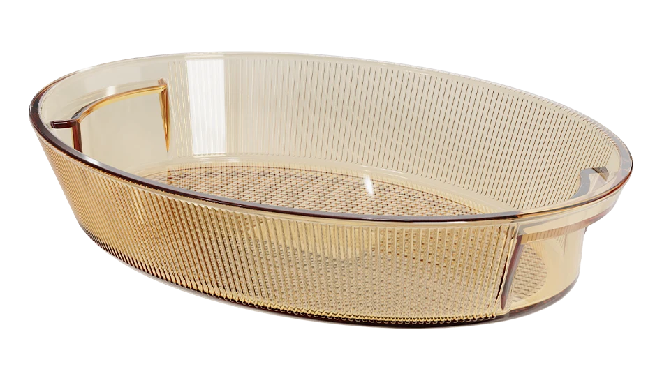 Oval Ribbed Baking Dish