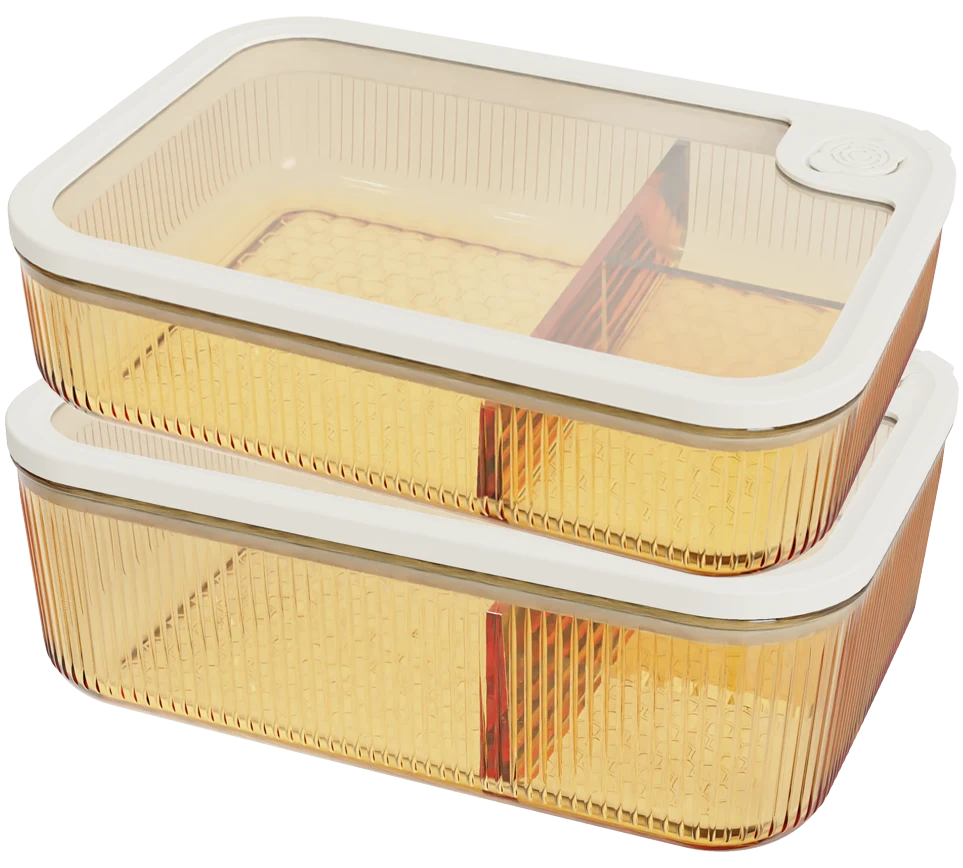 Rectangular Ribbed Food Container