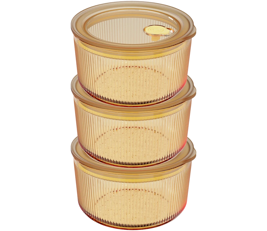 Round Ribbed Food Container