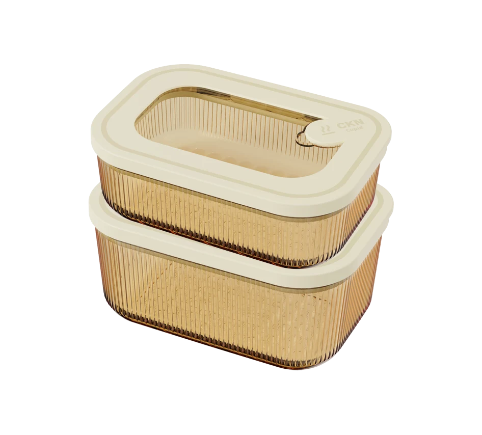 Rectangular Ribbed Food Container