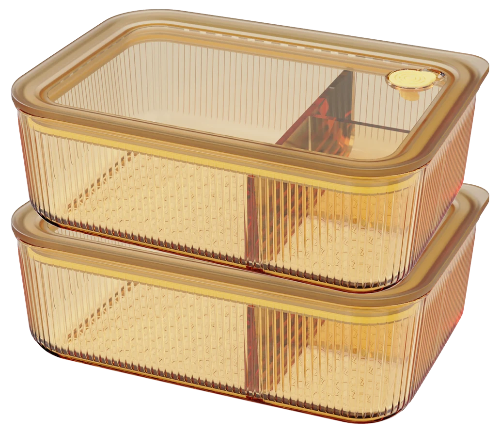 Rectangular Ribbed Food Container
