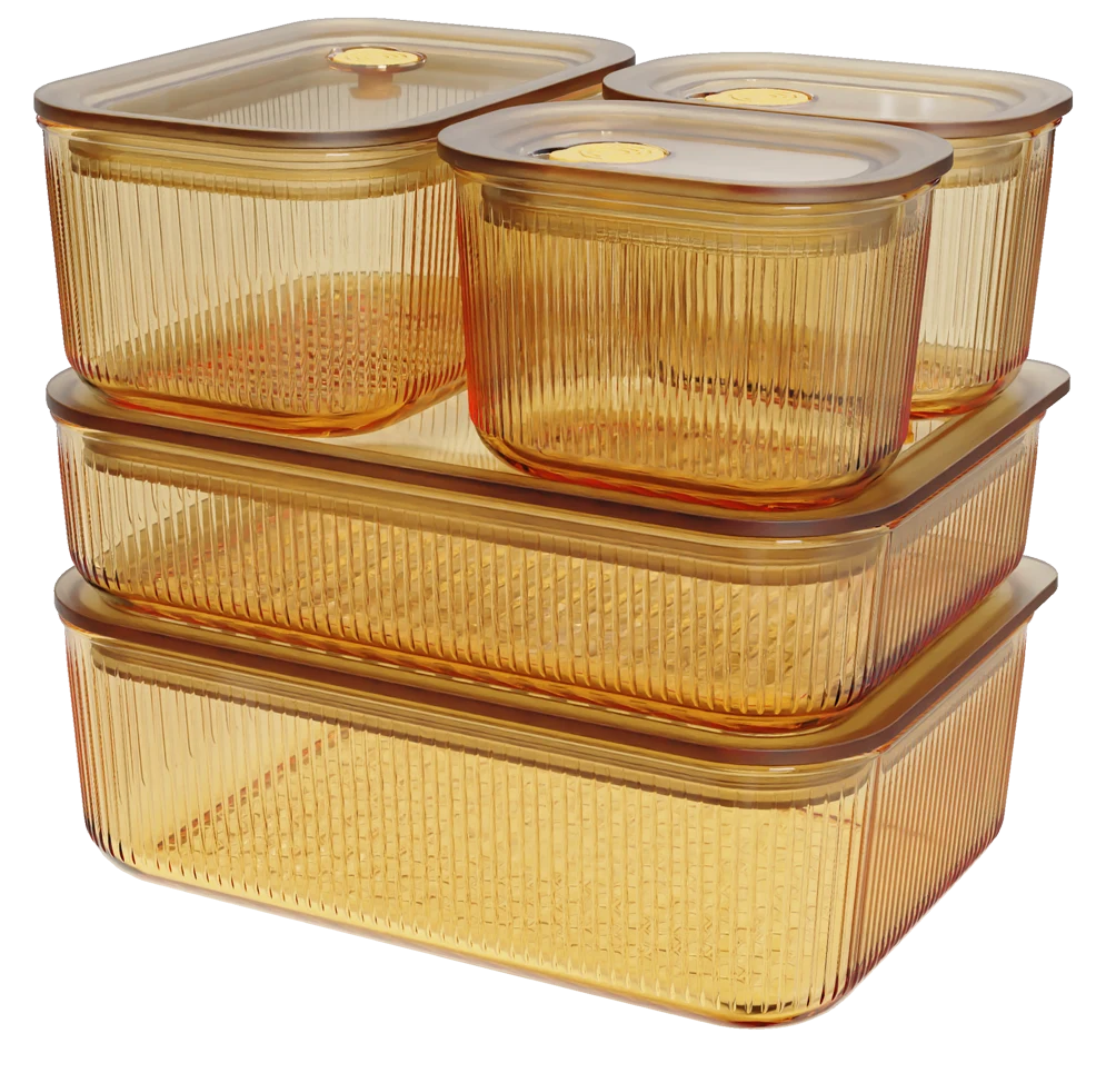 Rectangular Ribbed Food Container