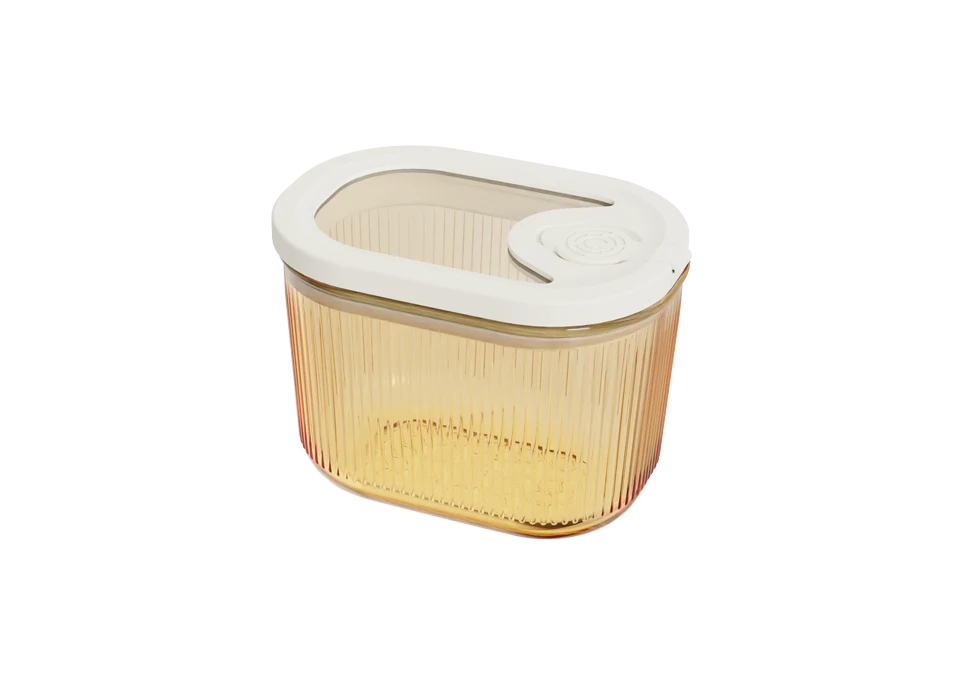 Rectangular Ribbed Food Container