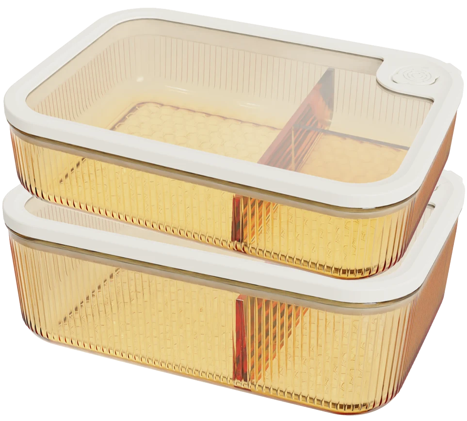 Rectangular Ribbed Food Container
