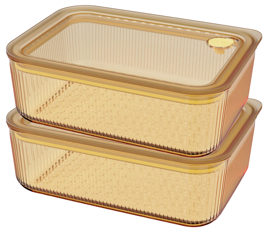 Rectangular Ribbed Food Container