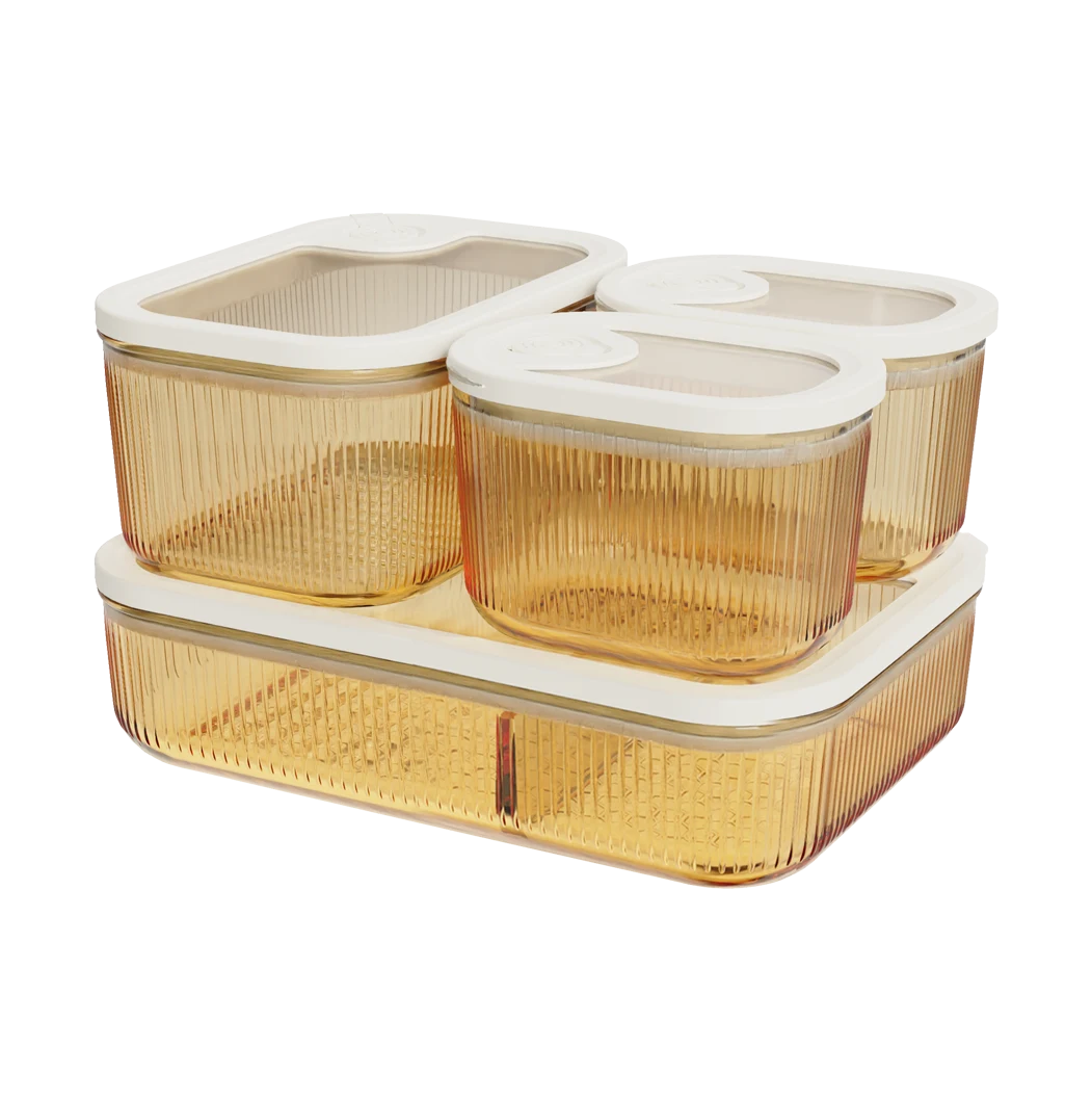 Rectangular Ribbed Food Container