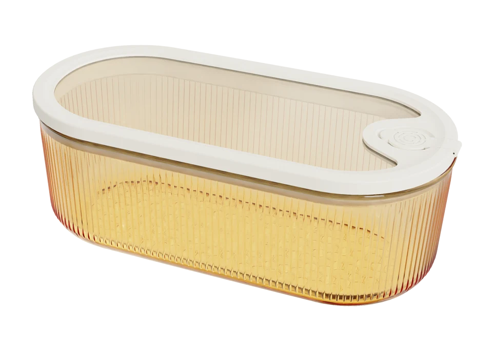 Oval Ribbed Food Container