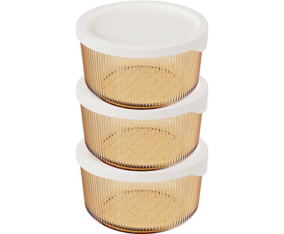 Round Ribbed Food Container