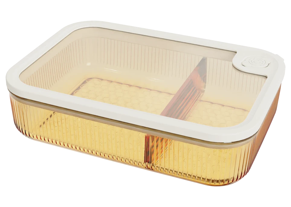 Rectangular Ribbed Food Container
