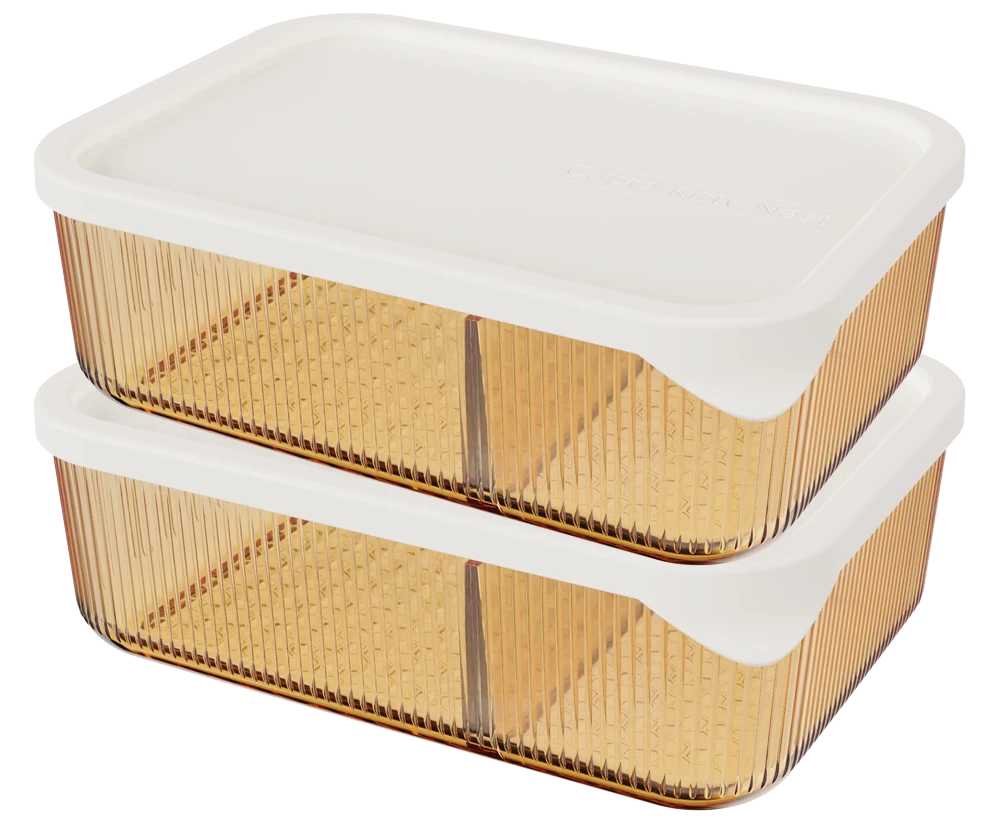 Rectangular Ribbed Food Container