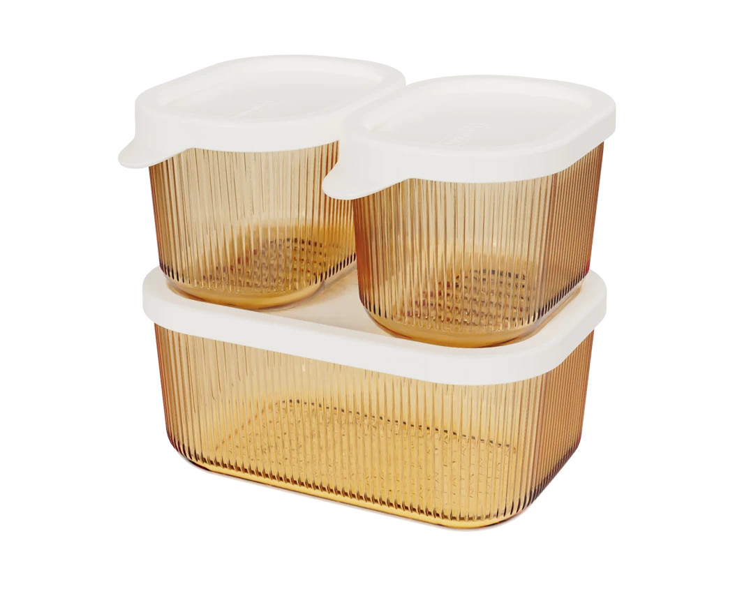 Rectangular Ribbed Food Container