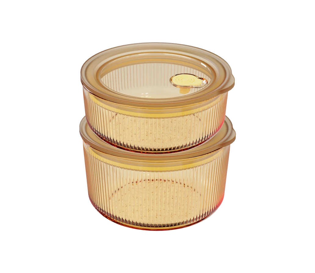 Round Ribbed Food Container
