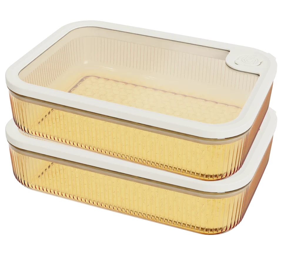 Rectangular Ribbed Food Container